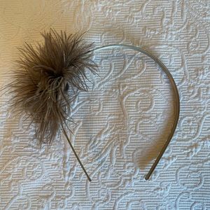 J. crew taupe feather headband